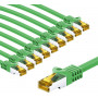 Goobay 69759 patchcord RJ45 CAT 6A S/FTP (PiMF), 500 MHz, z kablem CAT 7, 5 m, zielony (10 szt.)