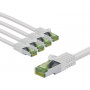 Goobay 69769 patchcord CAT 8.1, certyfikat GHMT, S/FTP (PiMF), 2 m, biały (5 szt.)