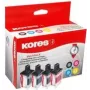 Kores G1537KIT zestaw atramentów do Brother LC-3219XL, czarny + błękitny + purpurowy + żółty