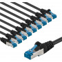 Goobay 67541 CAT 6A patchcord, S/FTP (PiMF), 1 m, czarny (10 szt.)