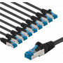 Goobay 67542 CAT 6A patchcord, S/FTP (PiMF), 2 m, czarny, przewód miedziany (CU) (10 szt.)