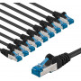 Goobay 67543 CAT 6A patchcord, S/FTP (PiMF), 3 m, czarny (10 szt.)