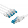 Goobay 67547 CAT 6A patchcord, S/FTP (PiMF), 3 m, biały (5 szt.)