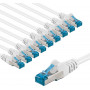 Goobay CAT 6A patchcord, S/FTP (PiMF), 2 m, biały, 10 szt.