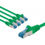 Goobay CAT 6A patchcord, S/FTP (PiMF), 5 m, zielony, 5 szt.