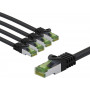 Goobay 69791 kabel krosowy CAT 8.1, S/FTP (PiMF), certyfikat GHMT, 2 m, czarny (5 szt.)