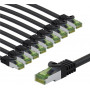 Goobay 69796 kabel krosowy CAT 8.1, S/FTP (PiMF), certyfikat GHMT, 1 m, czarny (10 szt.)