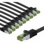 Goobay 69798 kabel krosowy CAT 8.1, S/FTP (PiMF), certyfikat GHMT, 3 m, czarny (10 szt.)