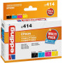 Edding EDD-414 wkłady atramentowe do Epson Stylus Office BX 305 F, zamienniki, multipack czarny + cyjan + magenta + żółty (4 szt.)