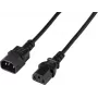 Renkforce Deluxe kabel zasilający przedłużający, wtyk IEC C13 – gniazdo IEC C14, 3 m, czarny