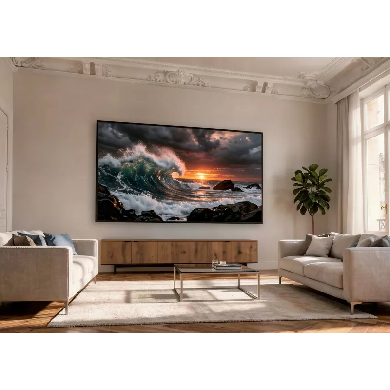 celexon HomeCinema Frame 120 Dynamic Slate ekran projekcyjny ramowy o wysokim kontraście, 120″ (304,8 cm)