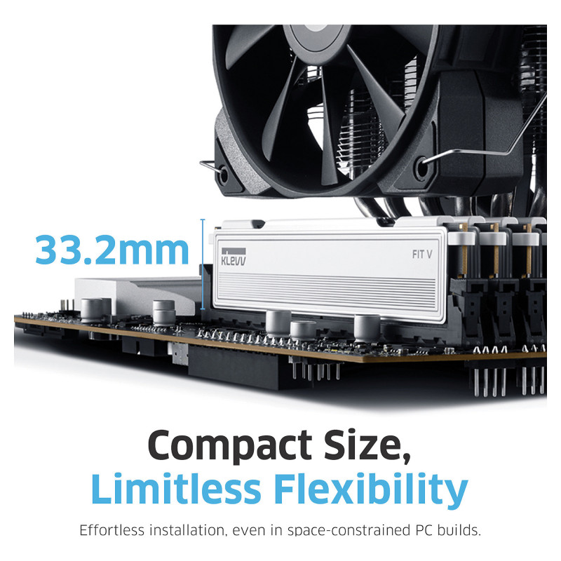 Klevv FIT V KD5AGU880-60A300F zestaw pamięci DDR5, 32 GB (2 x 16 GB), DDR5-6000, CL30