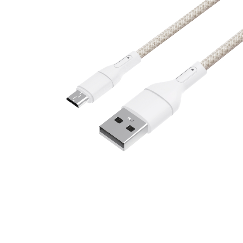 Kabel WINX LINK Simple USB – Micro USB, w oplocie nylonowym, 1 m, biały