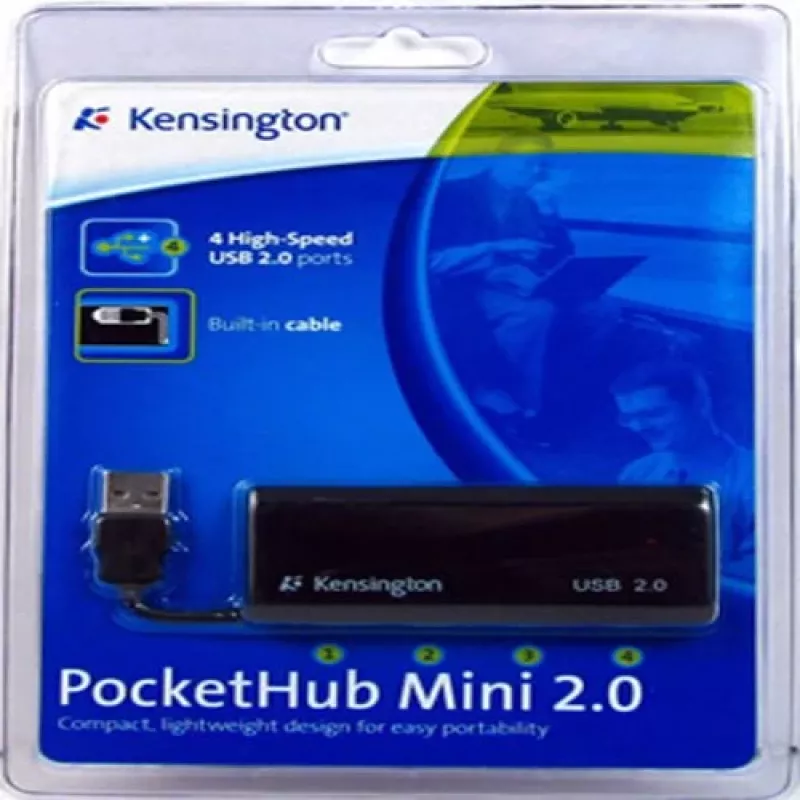 Kensington PocketHUB Mini hub USB 2.0, 4 porty (33399EU)