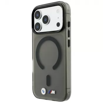 BMW M IML Frosted Metal Logo & Trims MagSafe etui na smartfon iPhone 18 Pro Max / 17 Pro Max, czarne