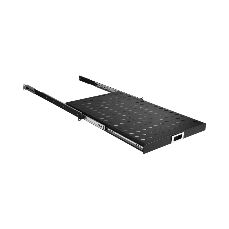 EFB Elektronik 691651ATS.12 wysuwana półka 19″ 1U do szafy rack, głęboka czerń RAL 9005