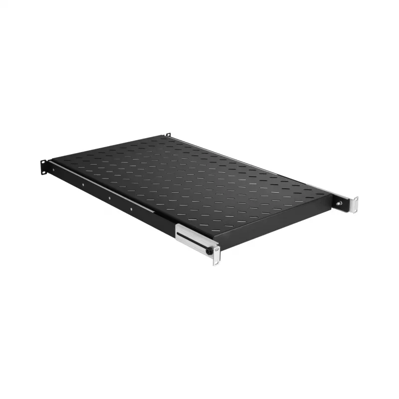 EFB Elektronik 691651ATS.12 wysuwana półka 19″ 1U do szafy rack, głęboka czerń RAL 9005