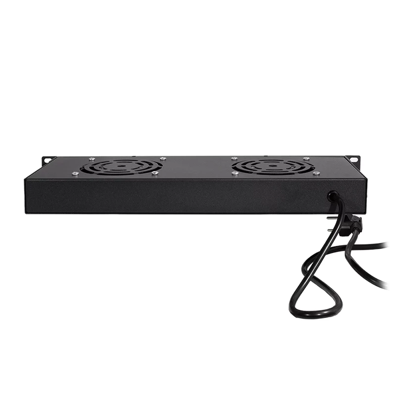 LogiLink FAU102B jednostka wentylatorów 19″, 2 wentylatory, z przełącznikiem, 1U, czarna