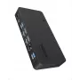 ICY BOX IB-DK2255AC stacja dokująca do laptopa 11 w 1, układ DL6950, 2x wyjście wideo (2x DP/HDMI 4K@60 Hz), 96 W PD do hosta, Gigabit LAN, host C+A 10 Gb/s, czarna