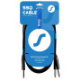 SSQ JSJM1 SS-1452 kabel audio, jack stereo – 2x jack mono, 1 m, czarny
