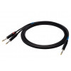 SSQ JSJM1 SS-1452 kabel audio, jack stereo – 2x jack mono, 1 m, czarny