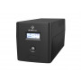 Alantec AP-BK1000-02 zasilacz awaryjny UPS 1000VA/600W, obudowa tower, LCD, 4×CEE 7/3, USB, akumulatory VRLA 2×7Ah