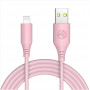 Tellur silikonowy kabel USB–Lightning, 3 A, 1 m, różowy