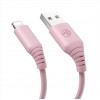 Tellur silikonowy kabel USB–Lightning, 3 A, 1 m, różowy