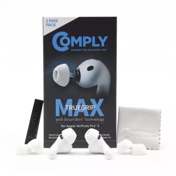 Comply MAX nakładki douszne do Apple AirPods Pro 3, białe, rozmiar L