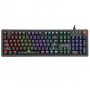 Klawiatura mechaniczna dla graczy Marvo KG917, układ US, RGB, przełączniki Jixian Blue, USB, czarna