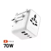 Adapter podróżny FIXED Voyager70W, biały