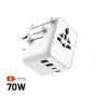 Adapter podróżny FIXED Voyager70W, biały
