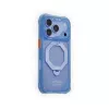 Etui Skinarma Saturn Skin000483 z MagSafe i RotatingKick Stand do iPhone 18 Pro / 17 Pro, niebieskie