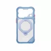 Etui Skinarma Saturn Skin000483 z MagSafe i RotatingKick Stand do iPhone 18 Pro / 17 Pro, niebieskie