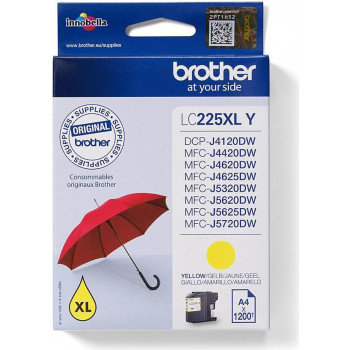 Wkład atramentowy Brother LC-225XLY, żółty, 10 ml, duża wydajność