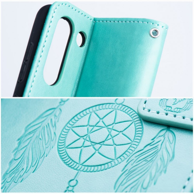 OEM etui z klapką Mezzo Book do Samsung S20 FE / S20 FE 5G, wzór łapacz snów, zielone