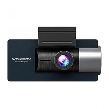 WOLFBOX i17 wideorejestrator, przednia 4K + tylna 2,5K + wewnętrzna 1080p, Wi-Fi, 64 GB