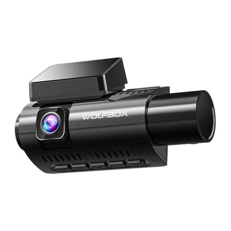 WOLFBOX i07 wideorejestrator, przednia 2,5K + tylna i wewnętrzna 1080p, Wi-Fi