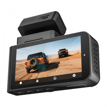WOLFBOX X3 wideorejestrator, przednia 2,5K + tylna 1080p, Wi-Fi, 64 GB