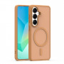 iLike Mag Matt etui do Samsung Galaxy A16 4G / A16 5G / A17 4G / A17 5G z dużym wycięciem na aparat, brązowe