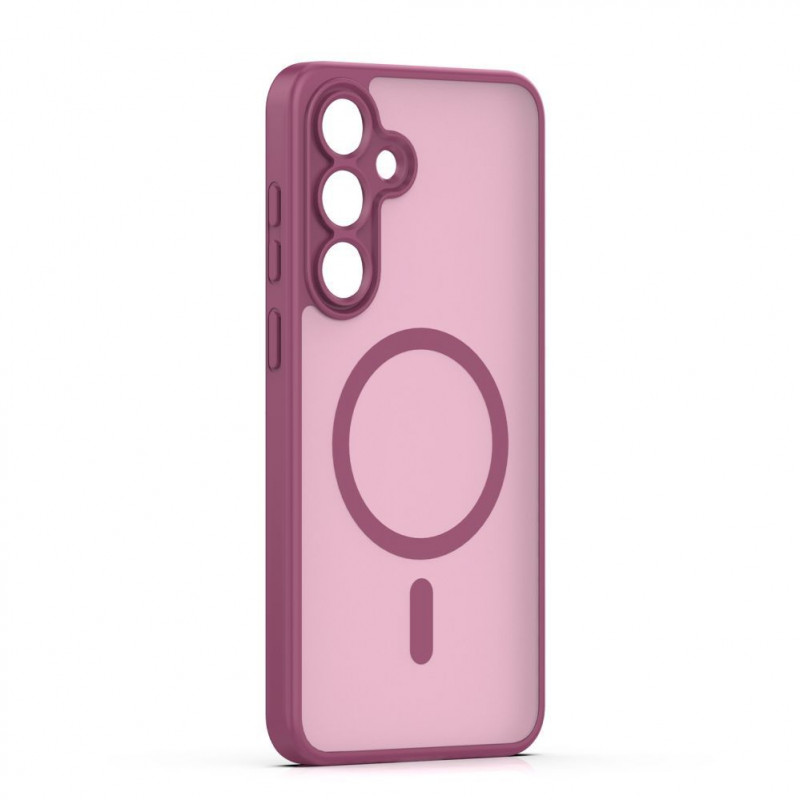iLike Mag Matt etui do Samsung Galaxy A16 4G / A16 5G / A17 4G / A17 5G z dużym wycięciem na aparat, bordowe