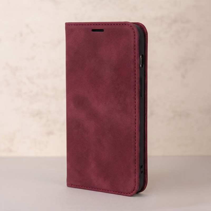 TFO Smart Suede etui do iPhone 17 Pro 6,3 / iPhone 18 Pro 6,3, bordowe