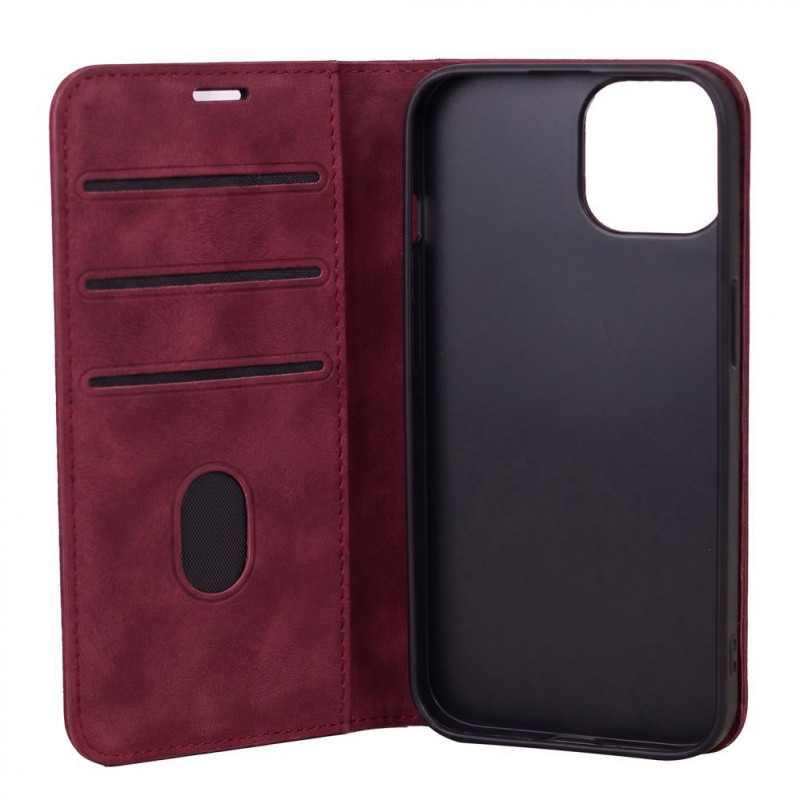 TFO Smart Suede etui do iPhone 17 Pro Max 6,9 / iPhone 18 Pro Max 6,9, bordowe