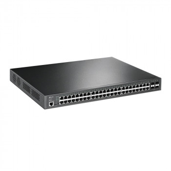 TP-Link JetStream TL-SG3452P zarządzalny przełącznik sieciowy L2/L3 Gigabit Ethernet z PoE, 1U, czarny