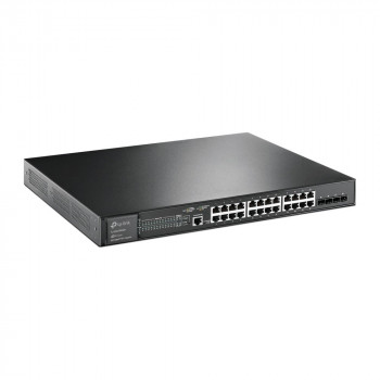 TP-Link JetStream TL-SG3428XMP zarządzalny przełącznik sieciowy L2+ Gigabit Ethernet z PoE, 1U, czarny