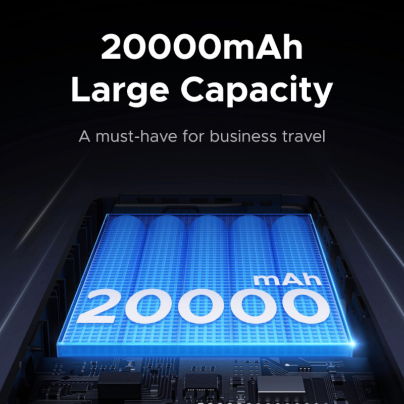 Powerbank Ugreen PB550, 20000 mAh, szary