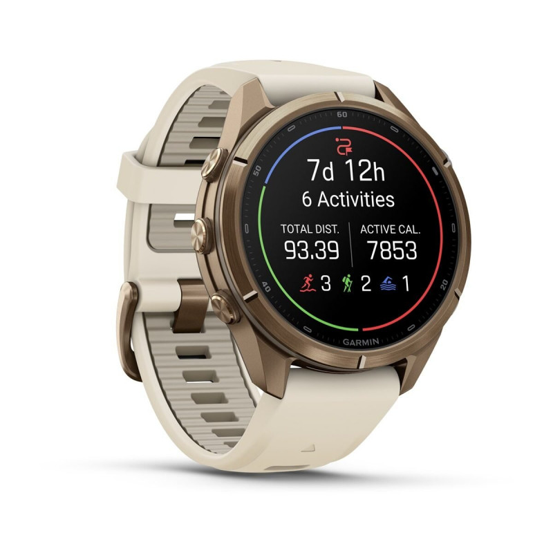 Garmin Fenix 9 Pro 010-04335-26 smartwatch, 43 mm, tytan w kolorze Autumn Gold, kremowo-szary (French Grey) pasek silikonowy