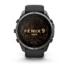 Garmin Fenix 9 Pro 010-04337-16 smartwatch, 51 mm, tytan DLC w kolorze Carbon Gray, czarno-szary (Pebble Grey) pasek silikonowy