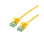 Roline kabel krosowy UTP Cat6A slim 21.45.3422, 0,5 m, żółty