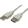 Secomp STANDARD przedłużacz USB 2.0, typ A-A, wtyk/gniazdo, beżowy, 3 m